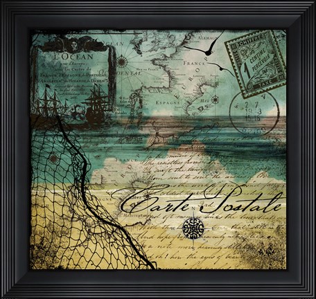 Framed Ocean Clouds I Print