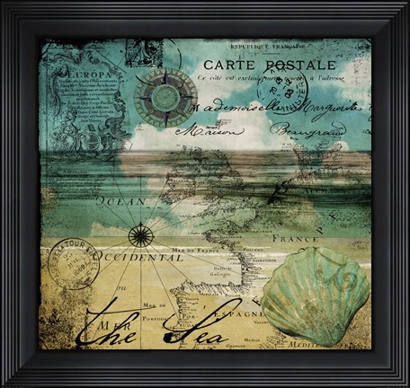 Framed Ocean Clouds II Print