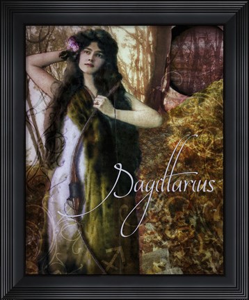 Framed Art Nouveau Zodiac Sagittarius Print