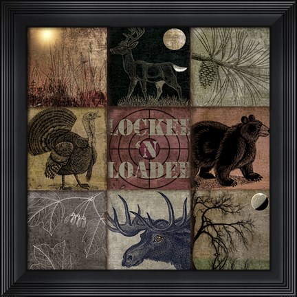 Framed Cabela Clock Print