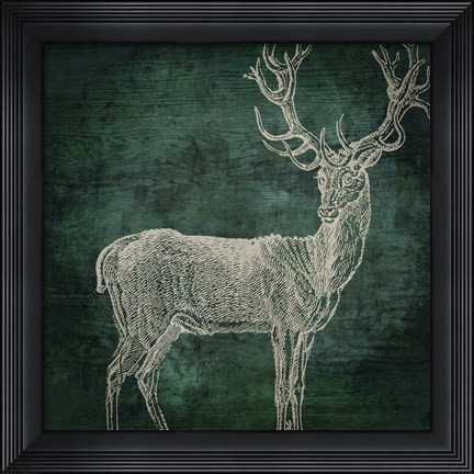 Framed Emerald Deer Print