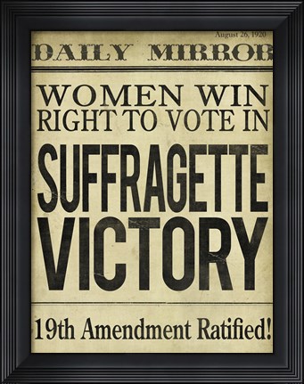 Framed Women&#39;s Right to Vote Print