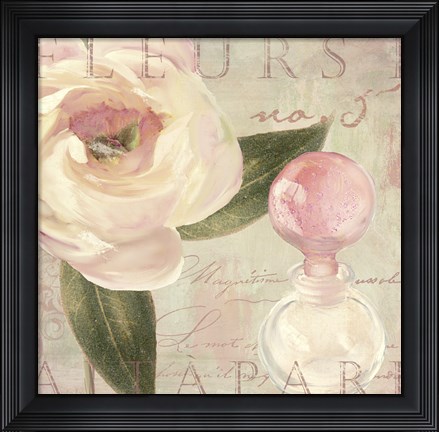 Framed Parfum de Roses II Print