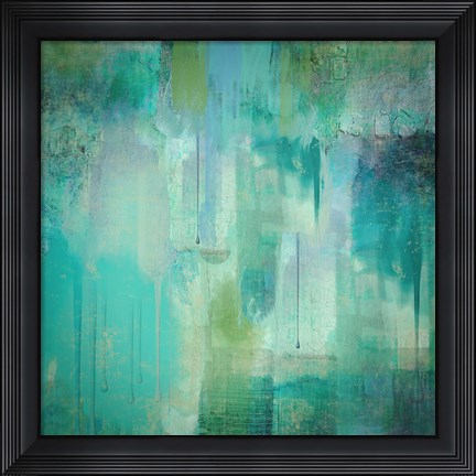 Framed Aqua Circumstance Print