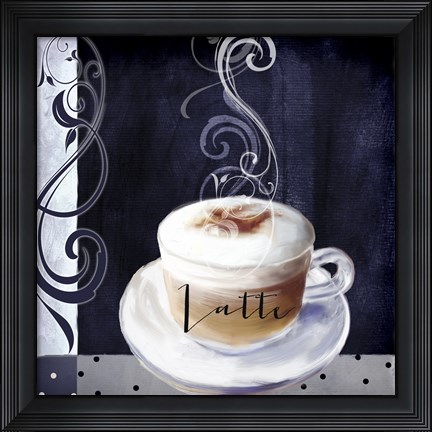 Framed Cafe Blue II Print