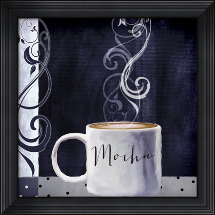 Framed Cafe Blue III Print