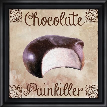 Framed Chocolate Therapy I Print