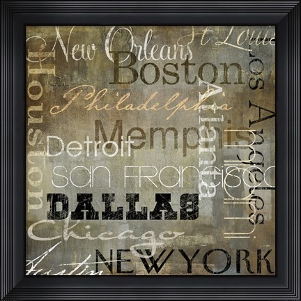 Framed Cities of the World I Print