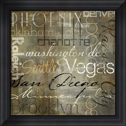 Framed Cities of the World II Print