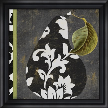 Framed Decorative Pear II Print