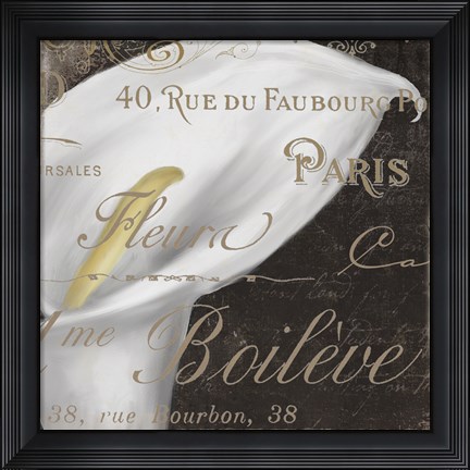 Framed Fleurs Blanc I Print