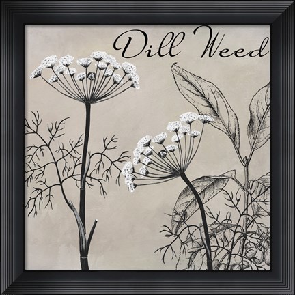 Framed Flowering Herbs III Print