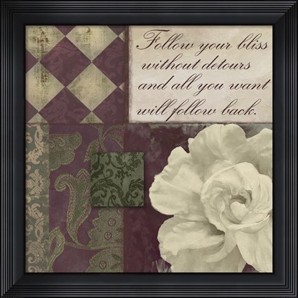 Framed Follow Your Bliss Print