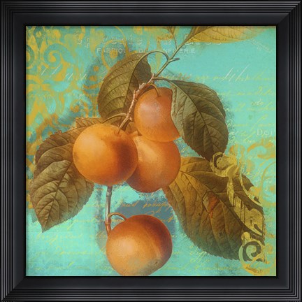 Framed Glowing Fruits I Print