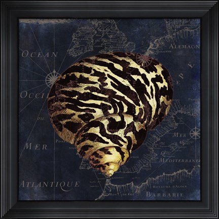 Framed Maritime Blues VI Print