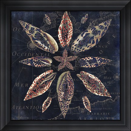 Framed Maritime Blues VII Print