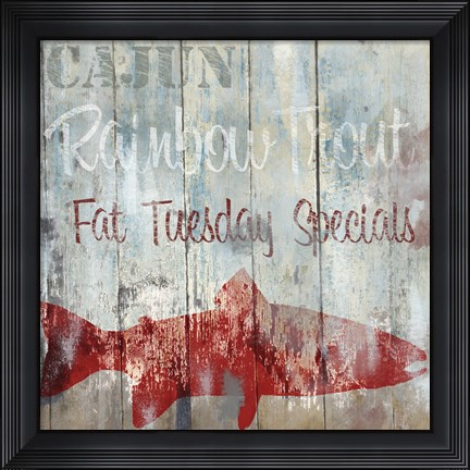 Framed New Orleans Seafood III Print