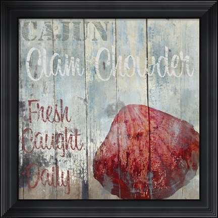 Framed New Orleans Seafood IV Print