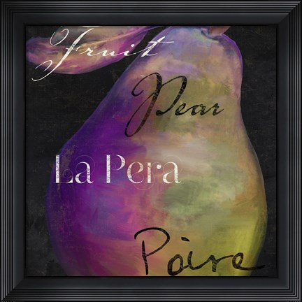 Framed Painted Pear II Print