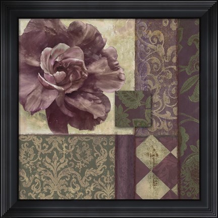 Framed Patch Work Brocade I Print