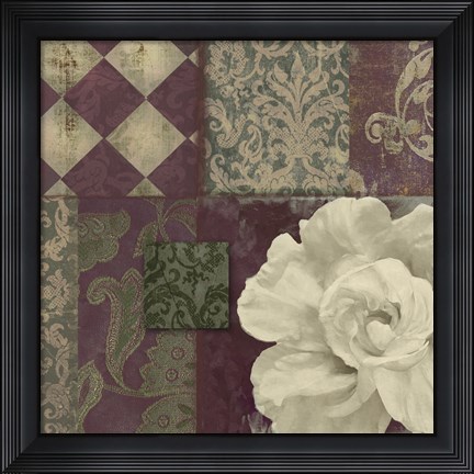 Framed Patch Work Brocade II Print