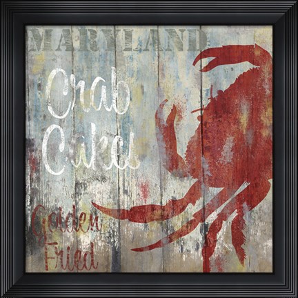Framed Resturant Seafood II Print