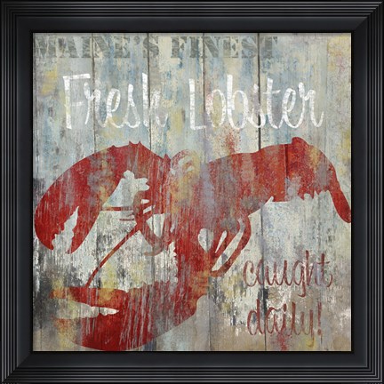 Framed Resturant Seafood III Print