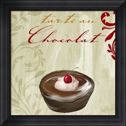Framed Tartes Francais, Chocolat Print