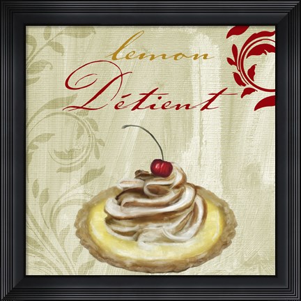 Framed Tartes Francais, Lemon Print