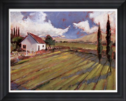 Framed Pastoral Fields II Print
