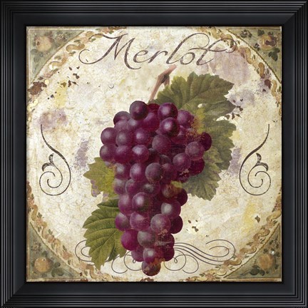 Framed Tuscany Table Merlot Print