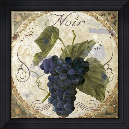 Framed Tuscany Table Noir Print