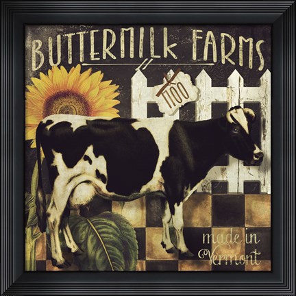 Framed Vermont Farms II Print