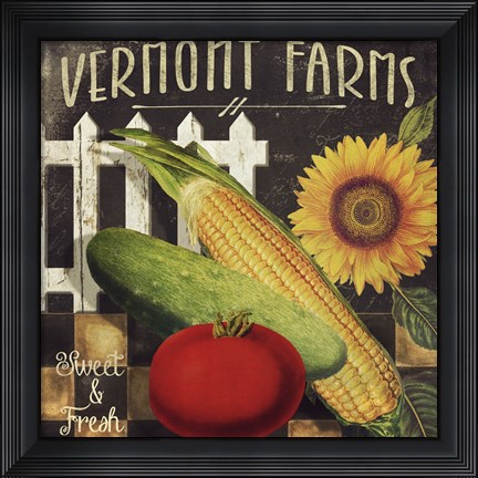 Framed Vermont Farms VII Print