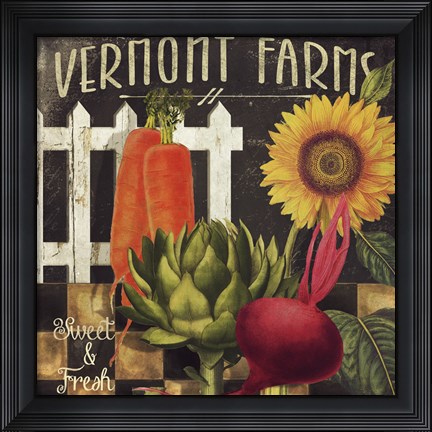 Framed Vermont Farms VIII Print