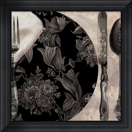 Framed Victorian Table I Print