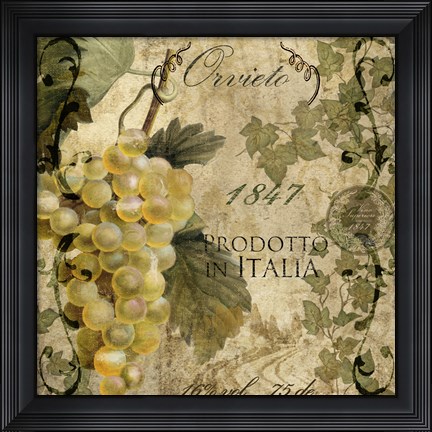 Framed Vino Italiano IV Print
