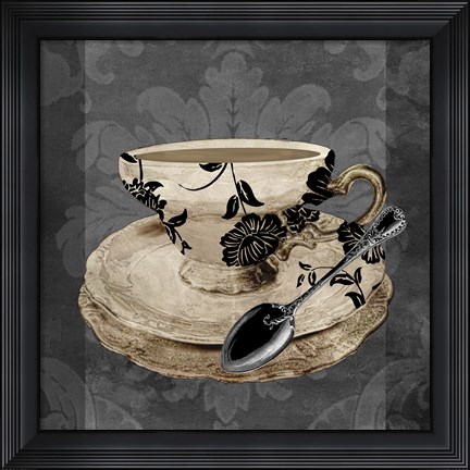 Framed Vintage Cafe I Print