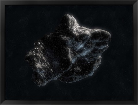 Framed Asteroid in Space Print