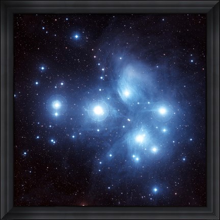 Framed Pleiades Star Cluster Print