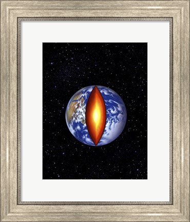 Framed Earth&#39;s Core Print