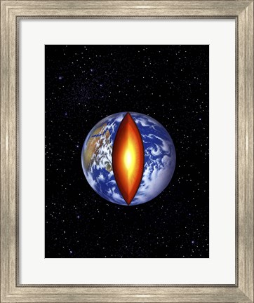 Framed Earth&#39;s Core Print