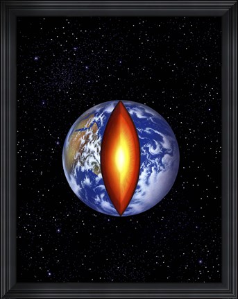 Framed Earth&#39;s Core Print