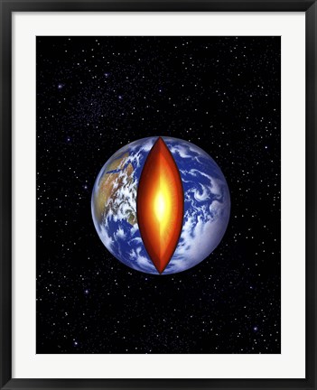 Framed Earth&#39;s Core Print