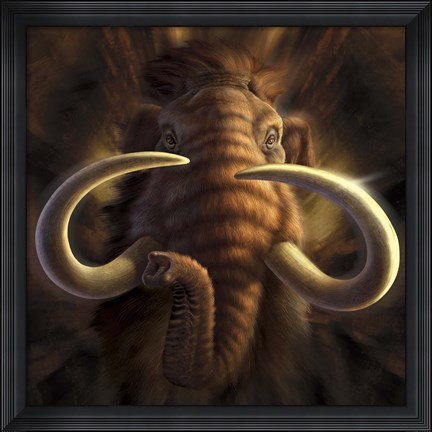 Framed Woolly Mammoth Print