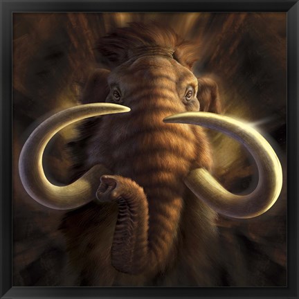 Framed Woolly Mammoth Print