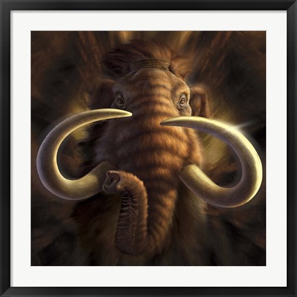 Framed Woolly Mammoth Print