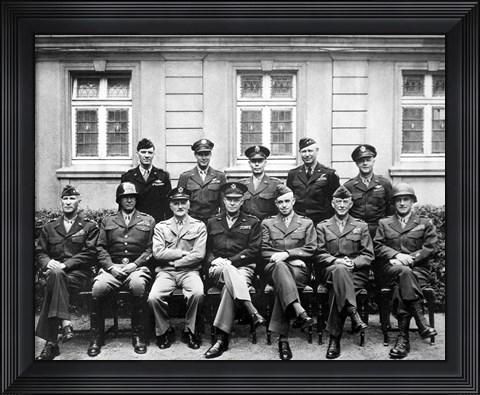 Framed Senior American Military Commanders Print