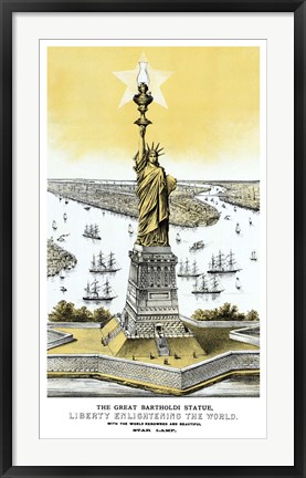 Framed Statue of Liberty Print