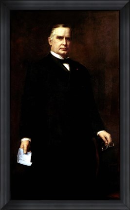 Framed President William McKinley Print